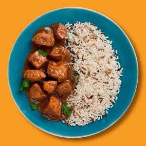 Pollo al mole poblano con mezcla de arroz salvaje (400 g.)