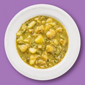 Guiso casero de patatitas con rape y azafrán (350 g.)