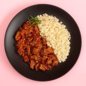 Cerdo agridulce con arroz (400 g.)