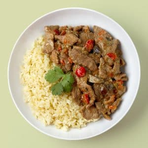 Salteado de ternera con setas (400 g.)