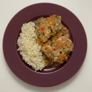 Pollo en escabeche con arroz