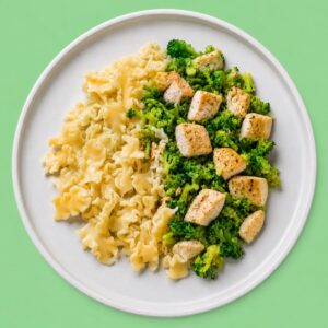 Pasta con brócoli y salmón (350g)