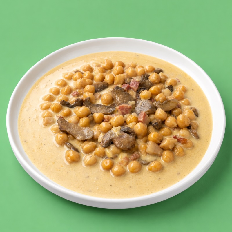 Garbanzos con setas y jamón (400g) - Imagen 2